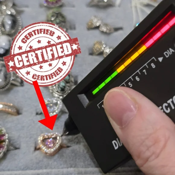 Pink Tanzanite ✦ Heart‑Shaped Moissanite Ring ✦ Sterling Silver 14K Rose Gold 7 - Picture 8 of 12